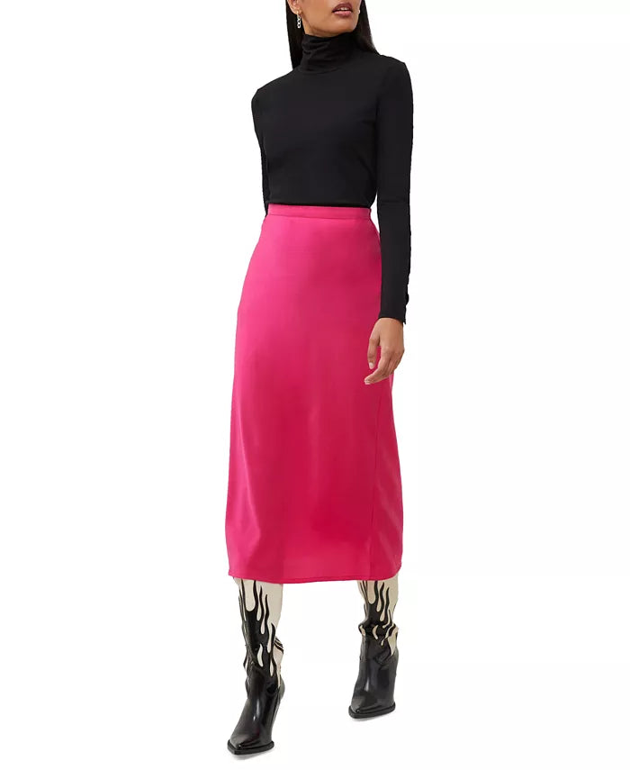 Satin Slip Midi Skirt