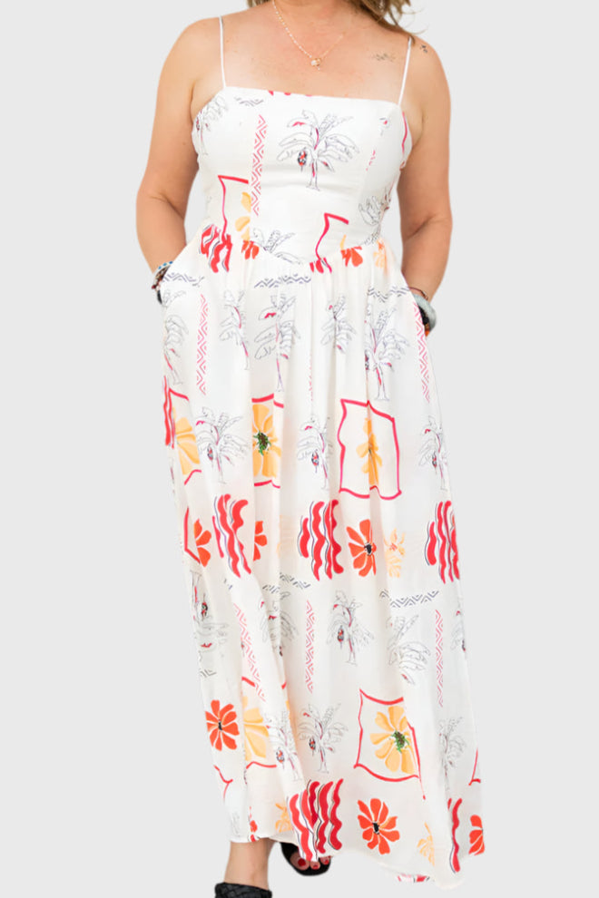 Happy Floral Vibe Maxi Dress