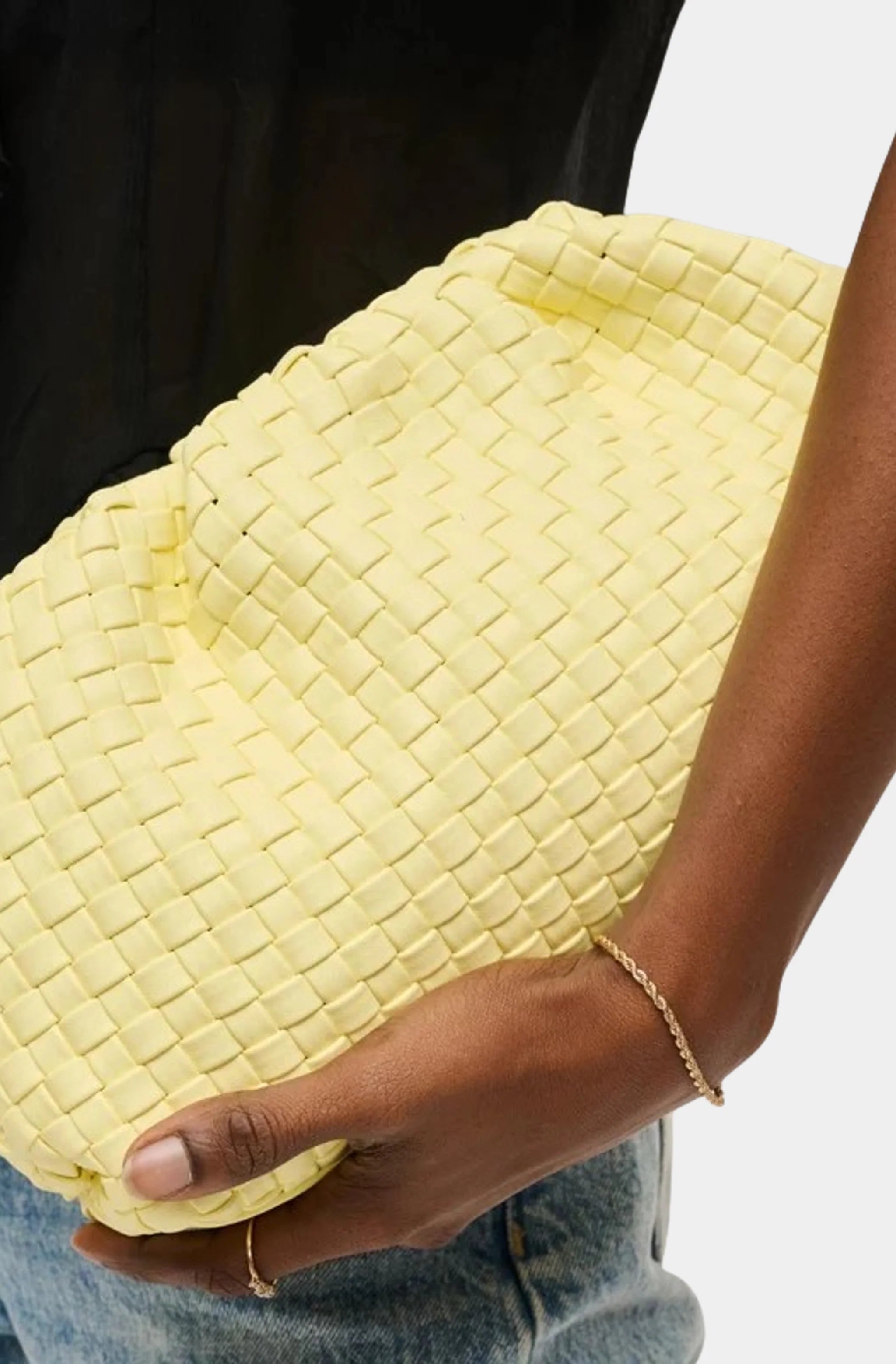 Tate Woven Frame Clutch