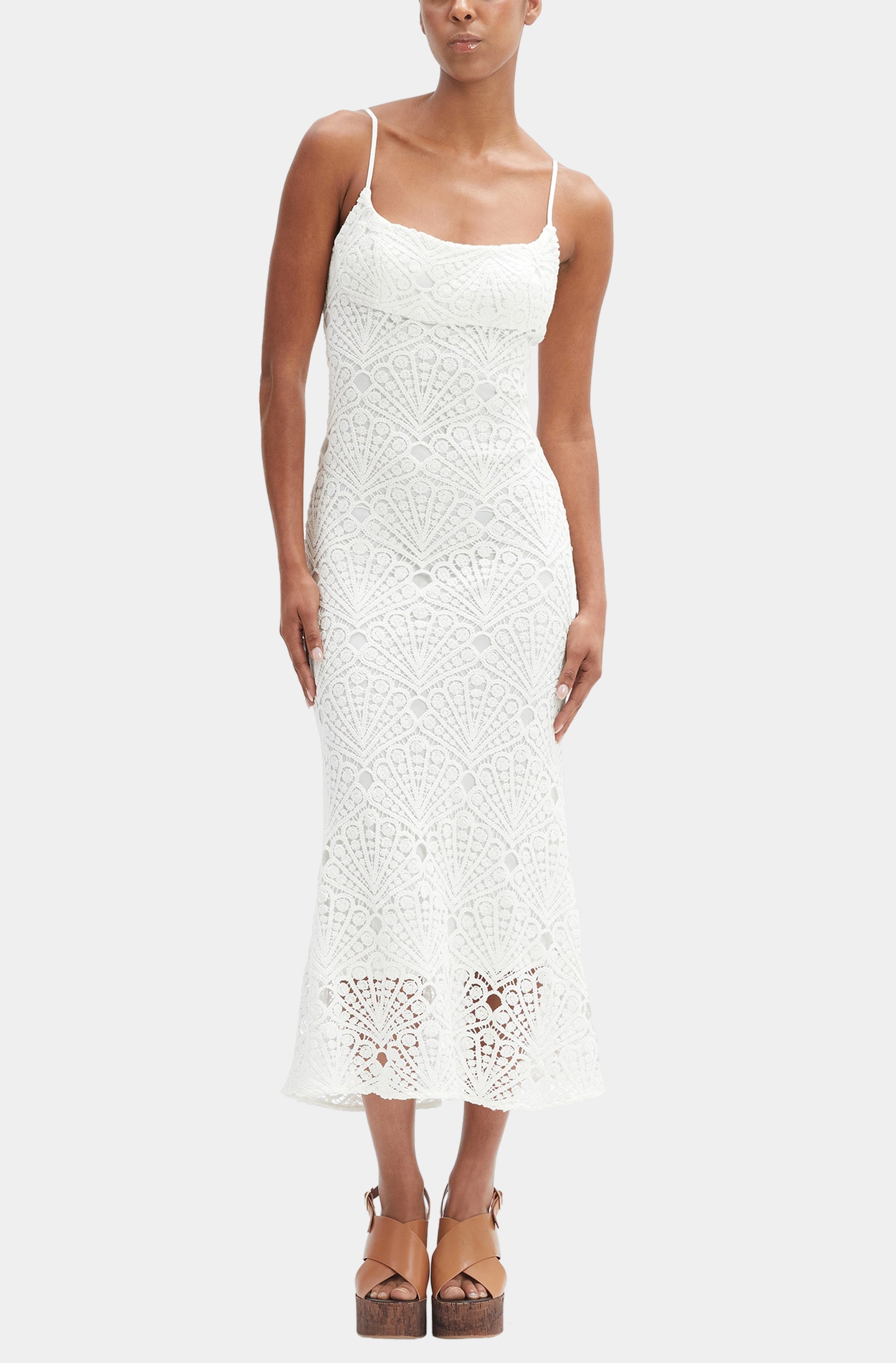 Adoni Crochet Midi Dress