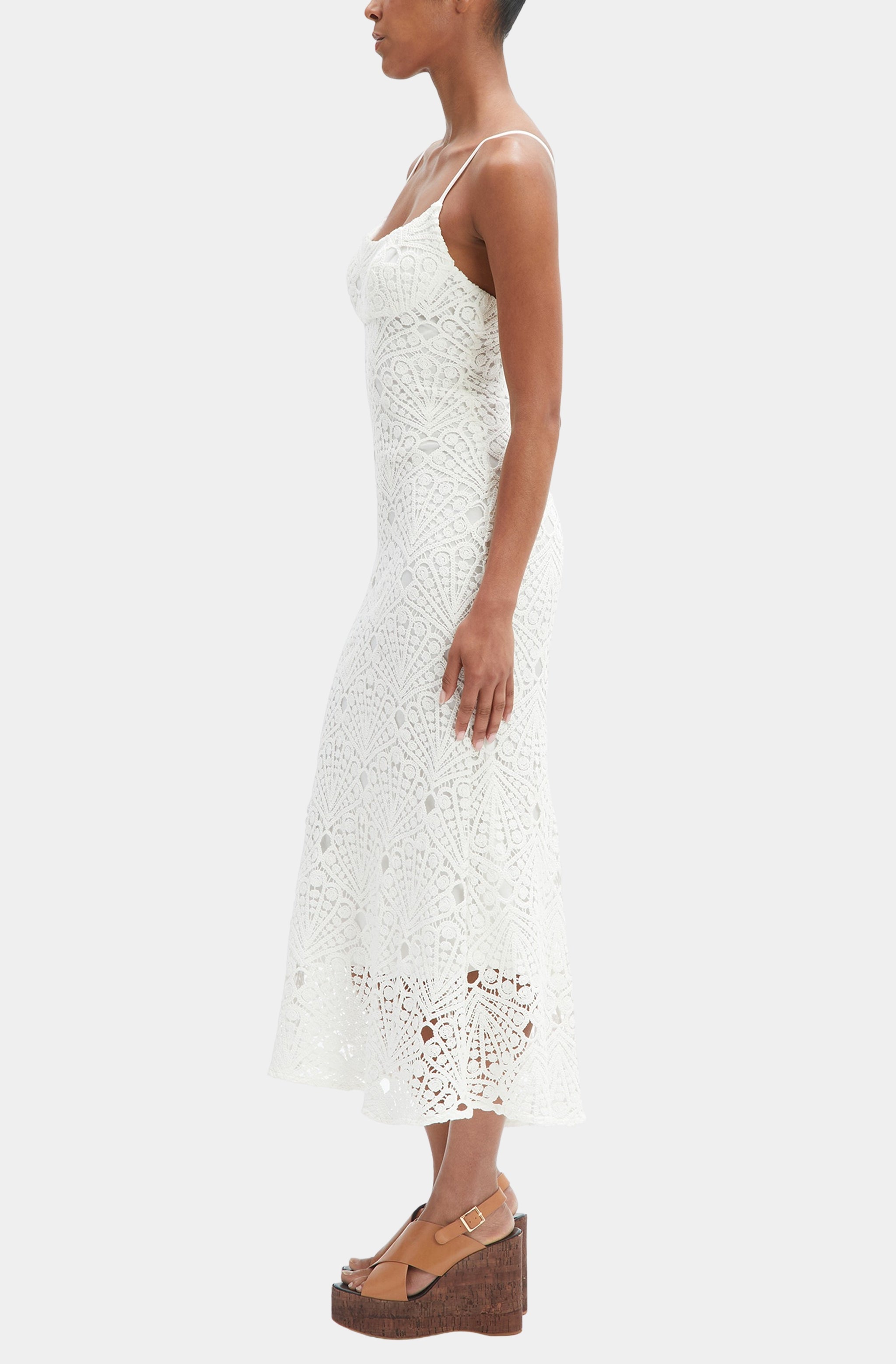 Adoni Crochet Midi Dress