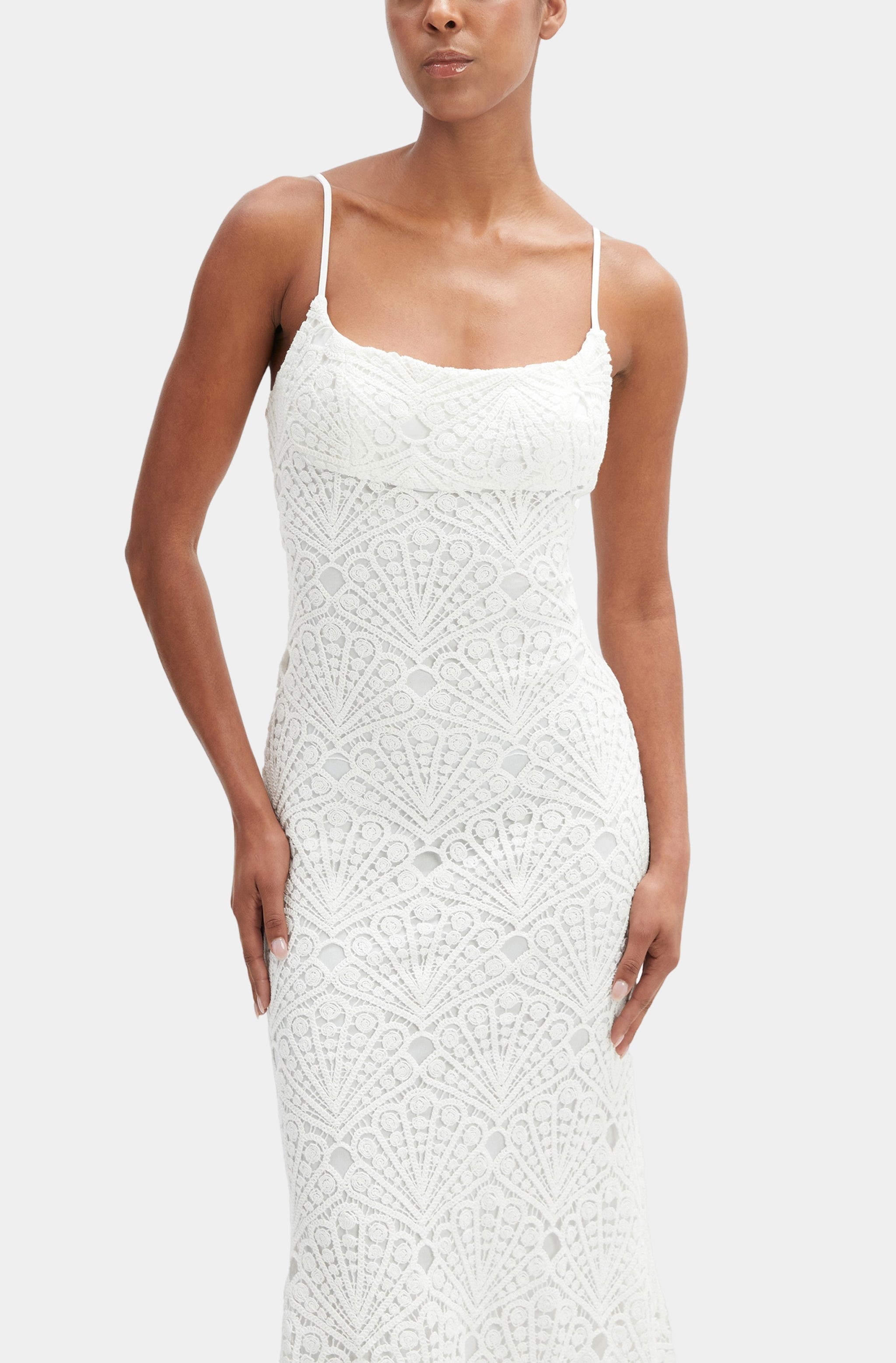 Adoni Crochet Midi Dress