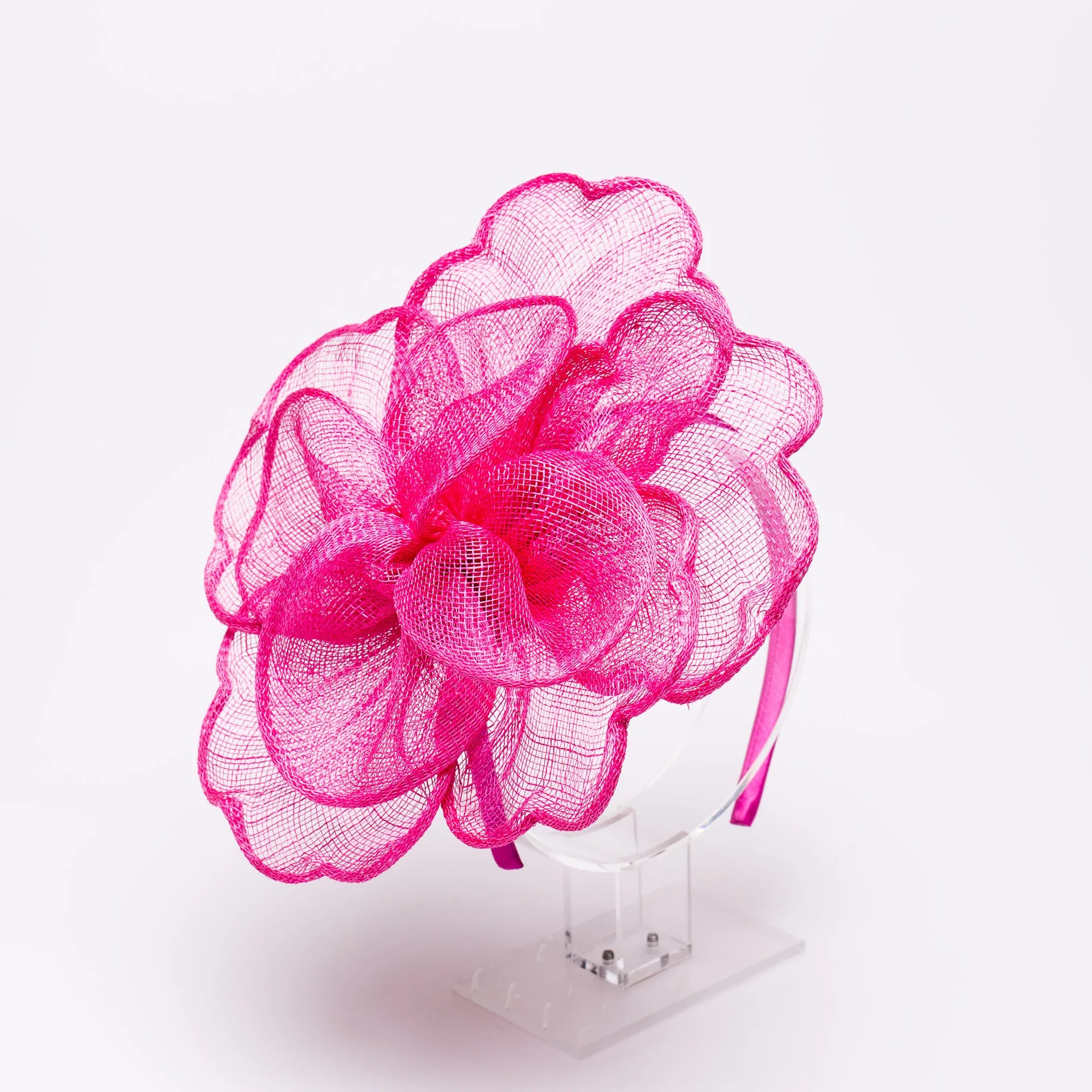 Sinamay Peony Pedal Narrow Headband Fascinator
