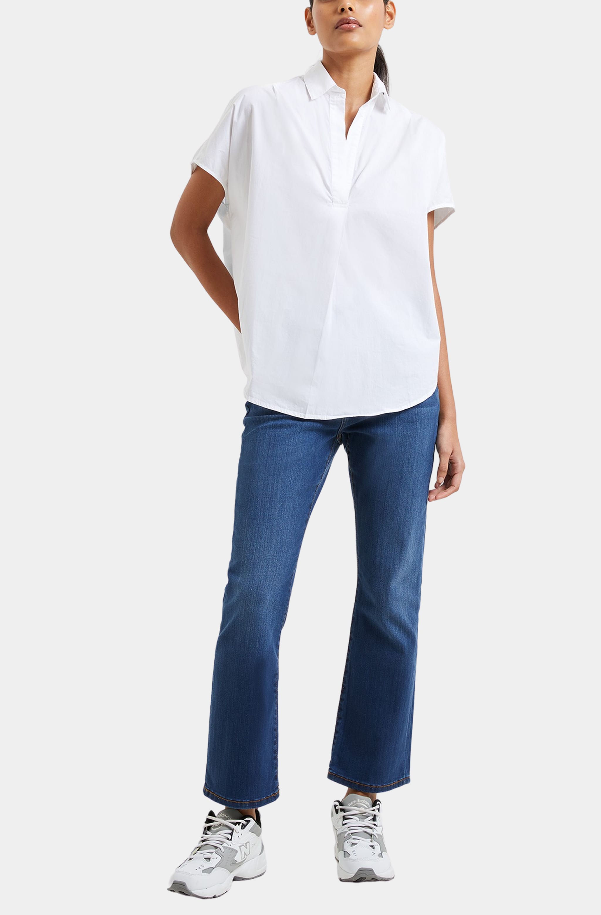 Poplin Shirting Popover Short Sleeve