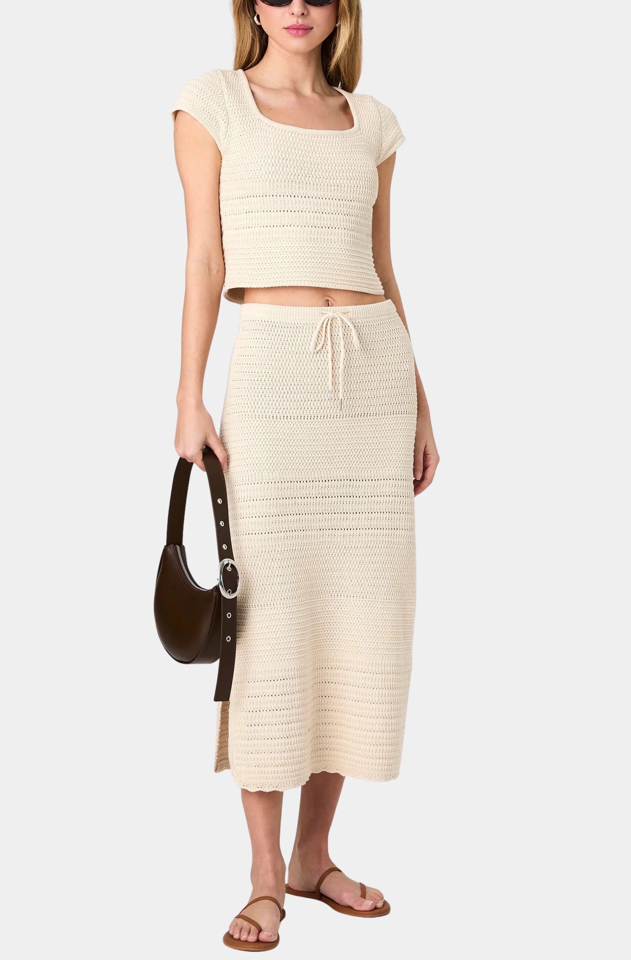 Nellis Cotton Side Slit Skirt