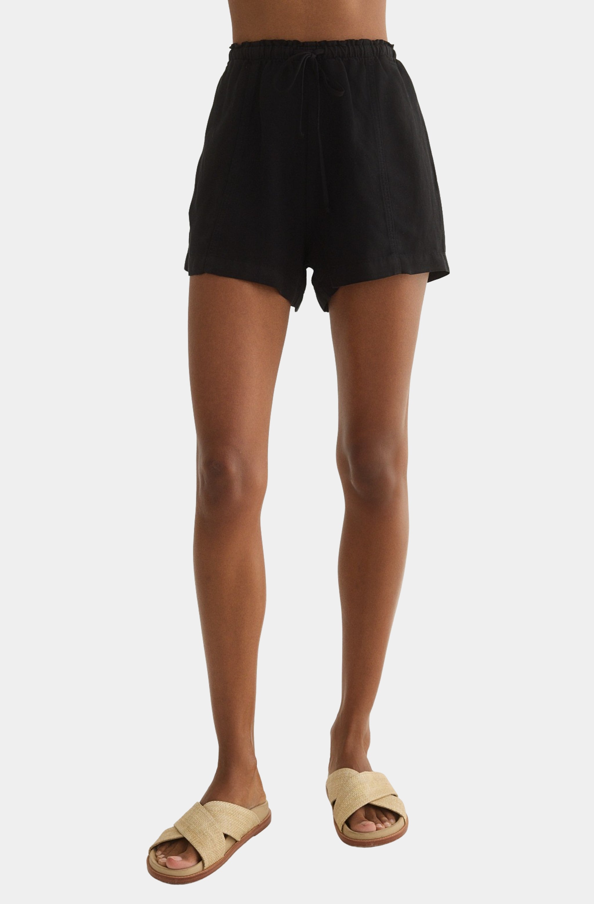 Seamed Ruffle Waist Short