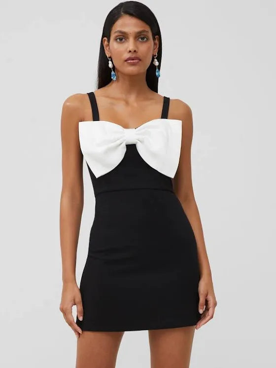 Whisper Bow Strappy Mini Dress
