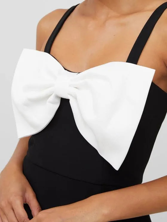 Whisper Bow Strappy Mini Dress