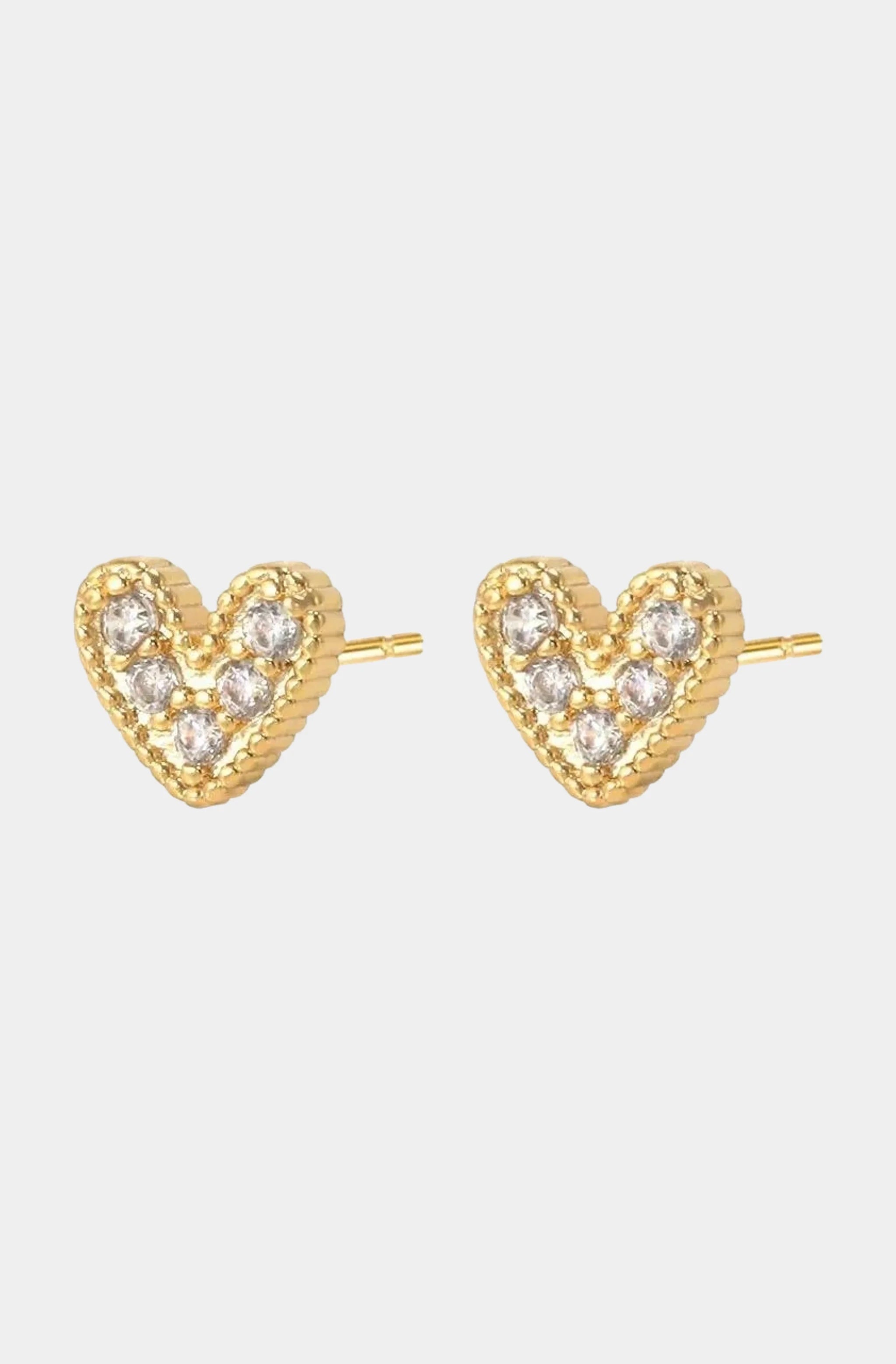 Nia Pave Heart Studs