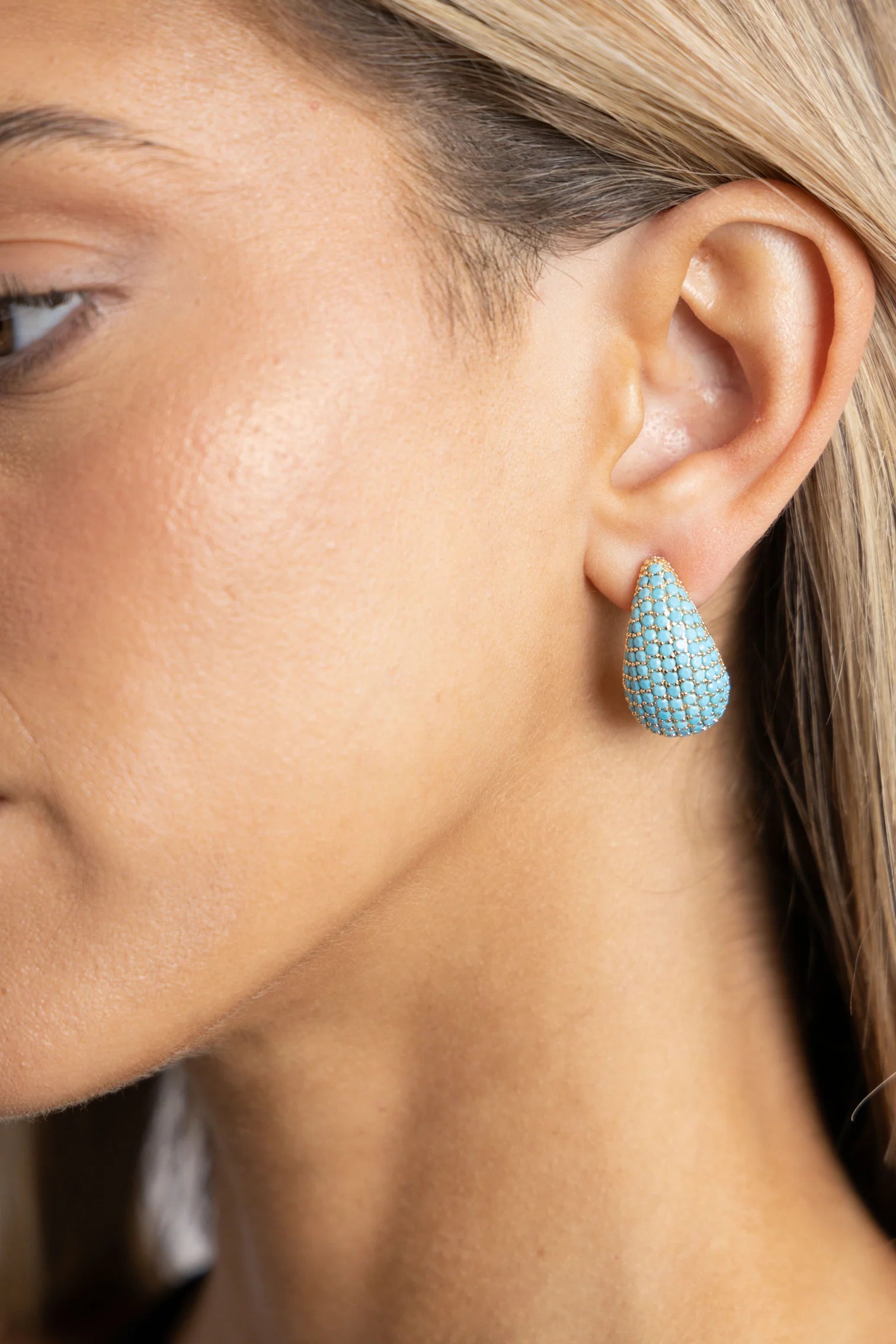 Celine CZ Raindrop Earring