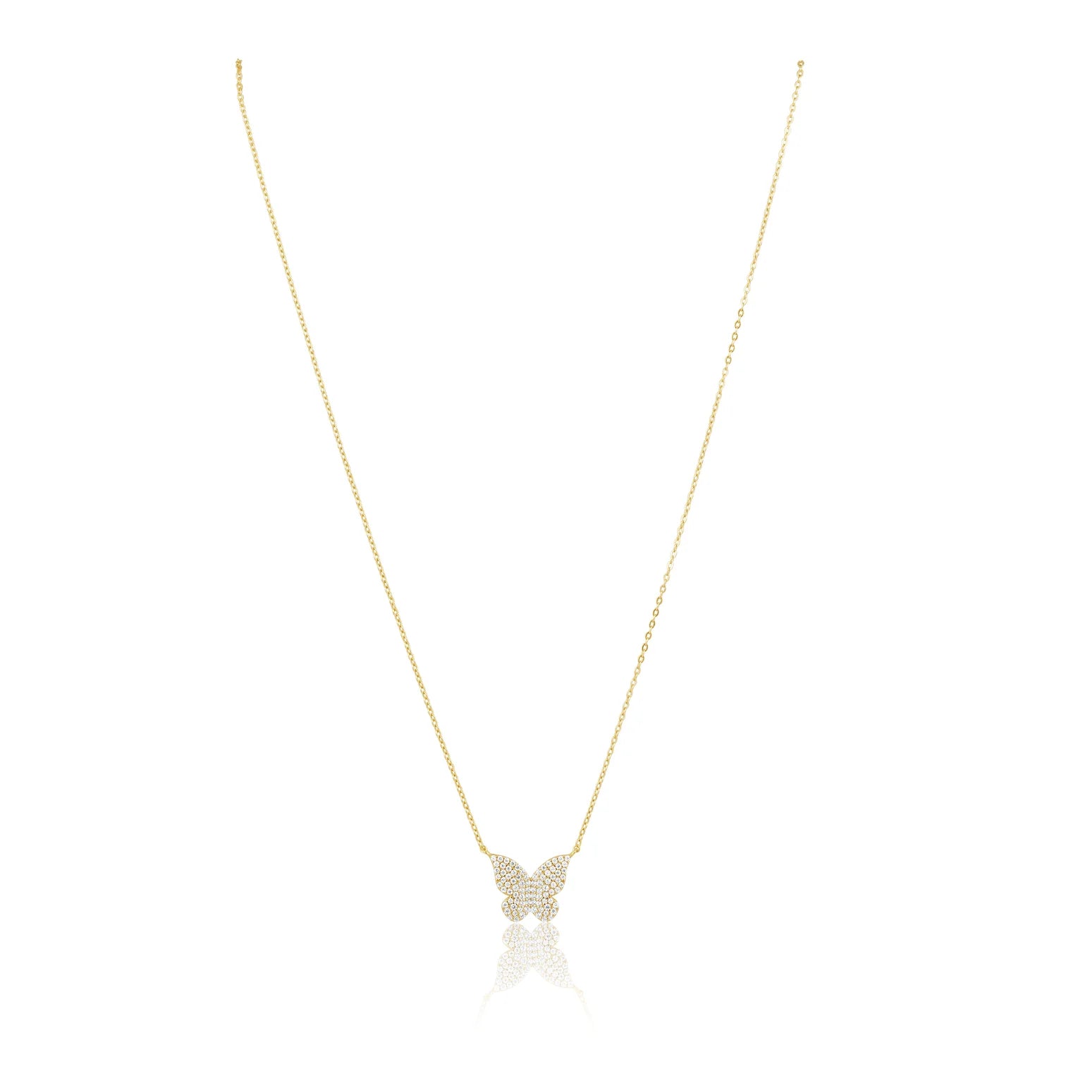 Elsie Pave Butterfly Necklace