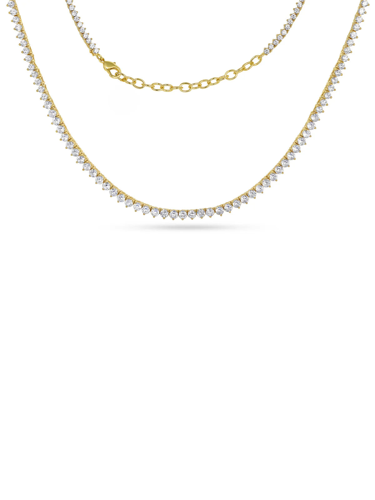 Graduated CZ Tennis Necklace