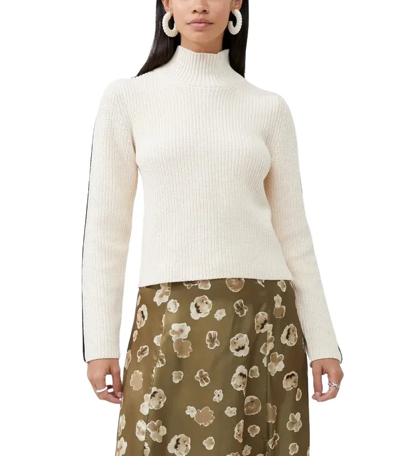 Mozart Neck Jumper With Contrast