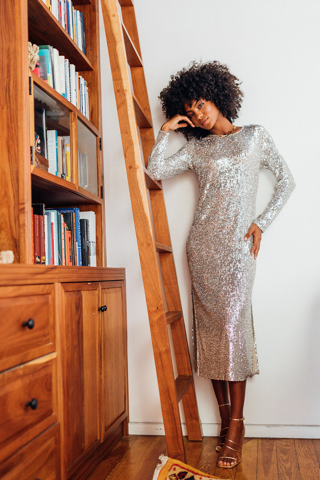 Platinum Sequin Dress