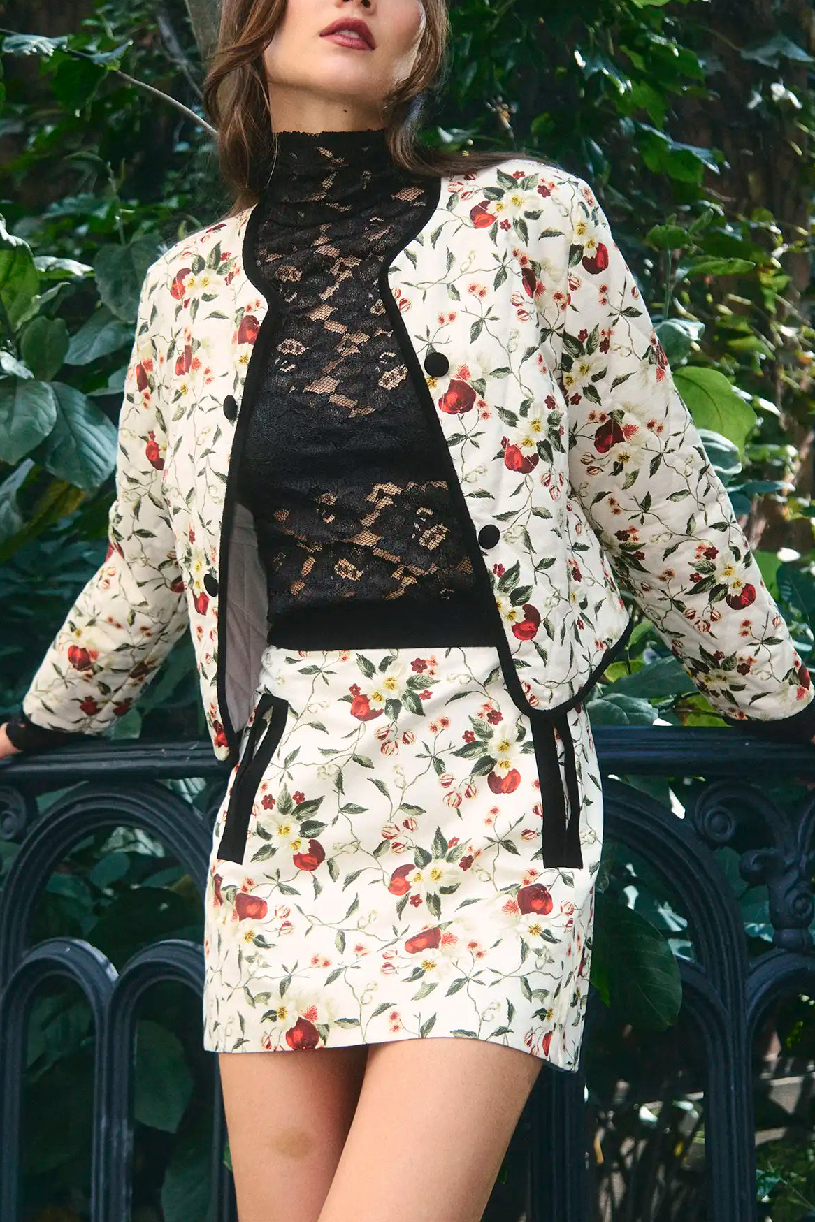 India Mini Skirt in Camella Ivory – model view