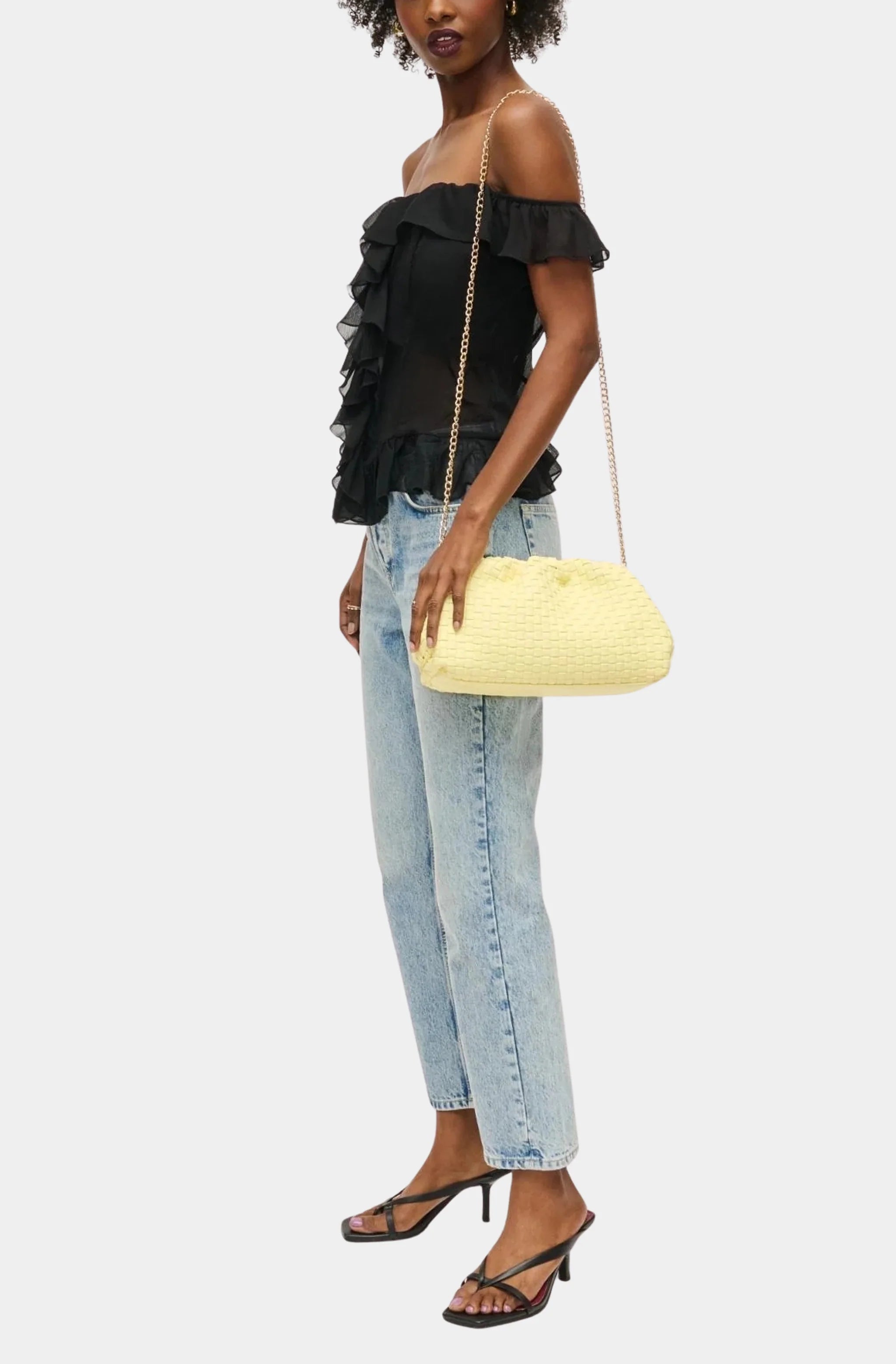 Tate Woven Frame Clutch