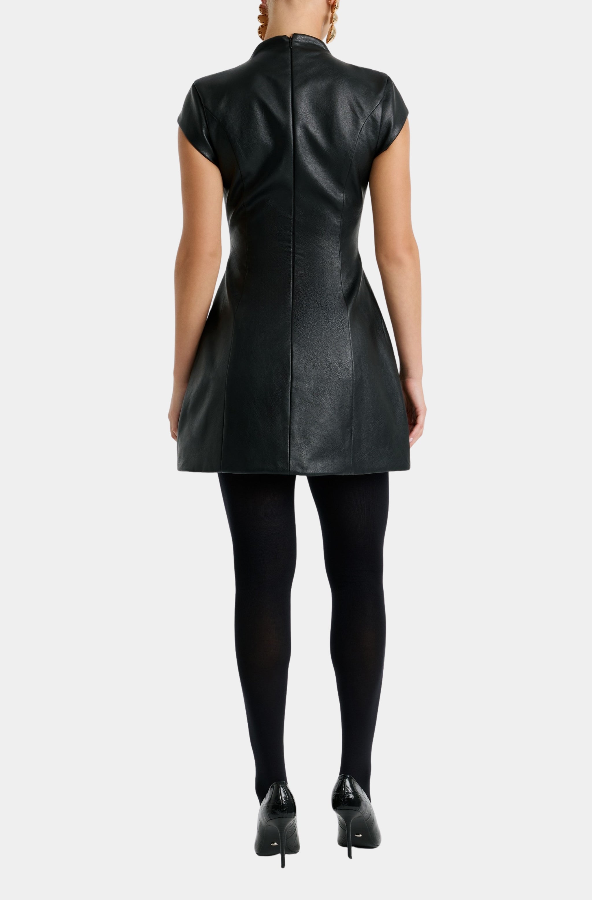 Delphi Vegan Leather Mini Dress