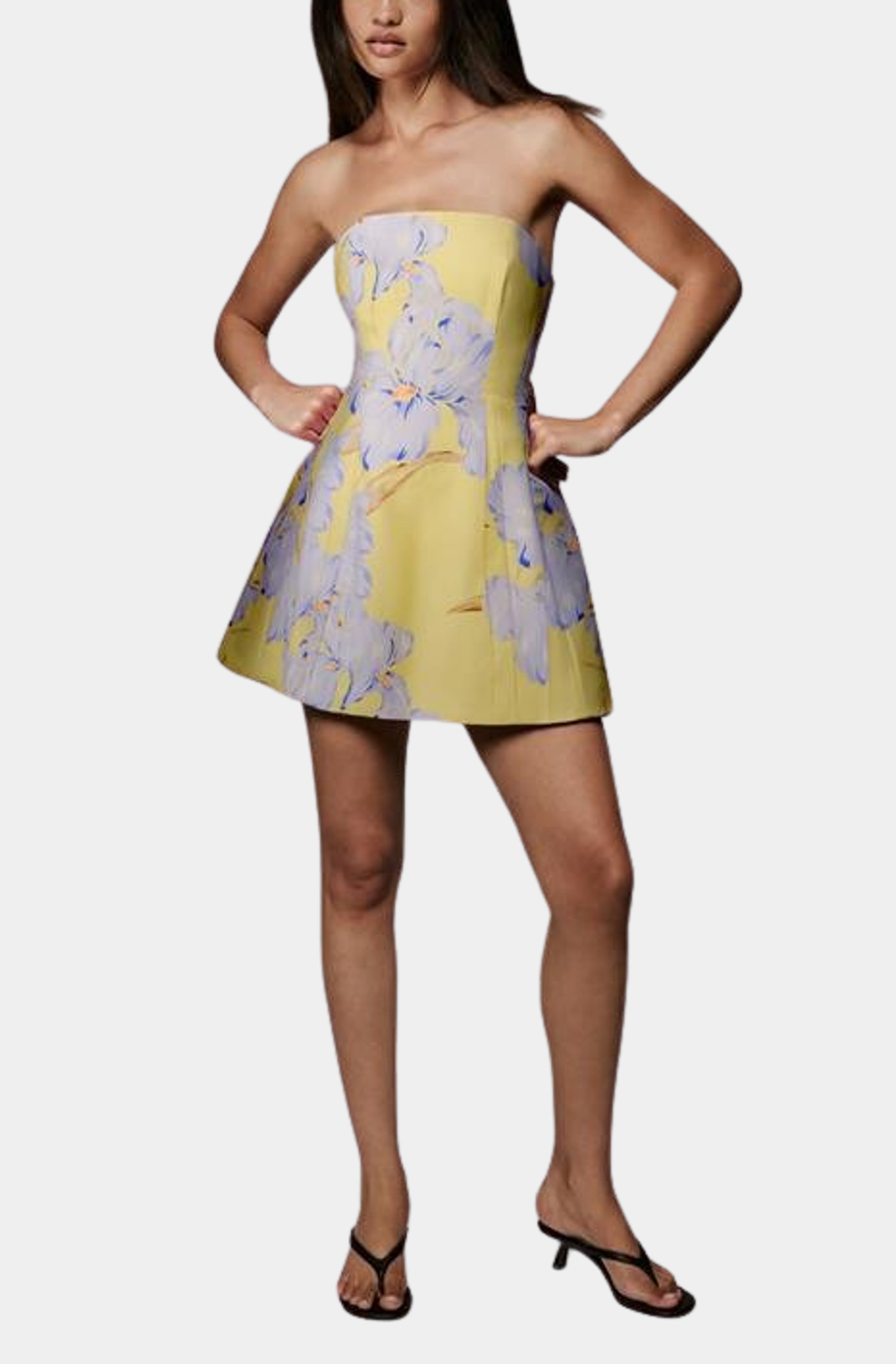 bardot yellow mini dresses black friday 2024 sale Bardot Drape Detail Mini Dress In Yellow Slinky | EGO US