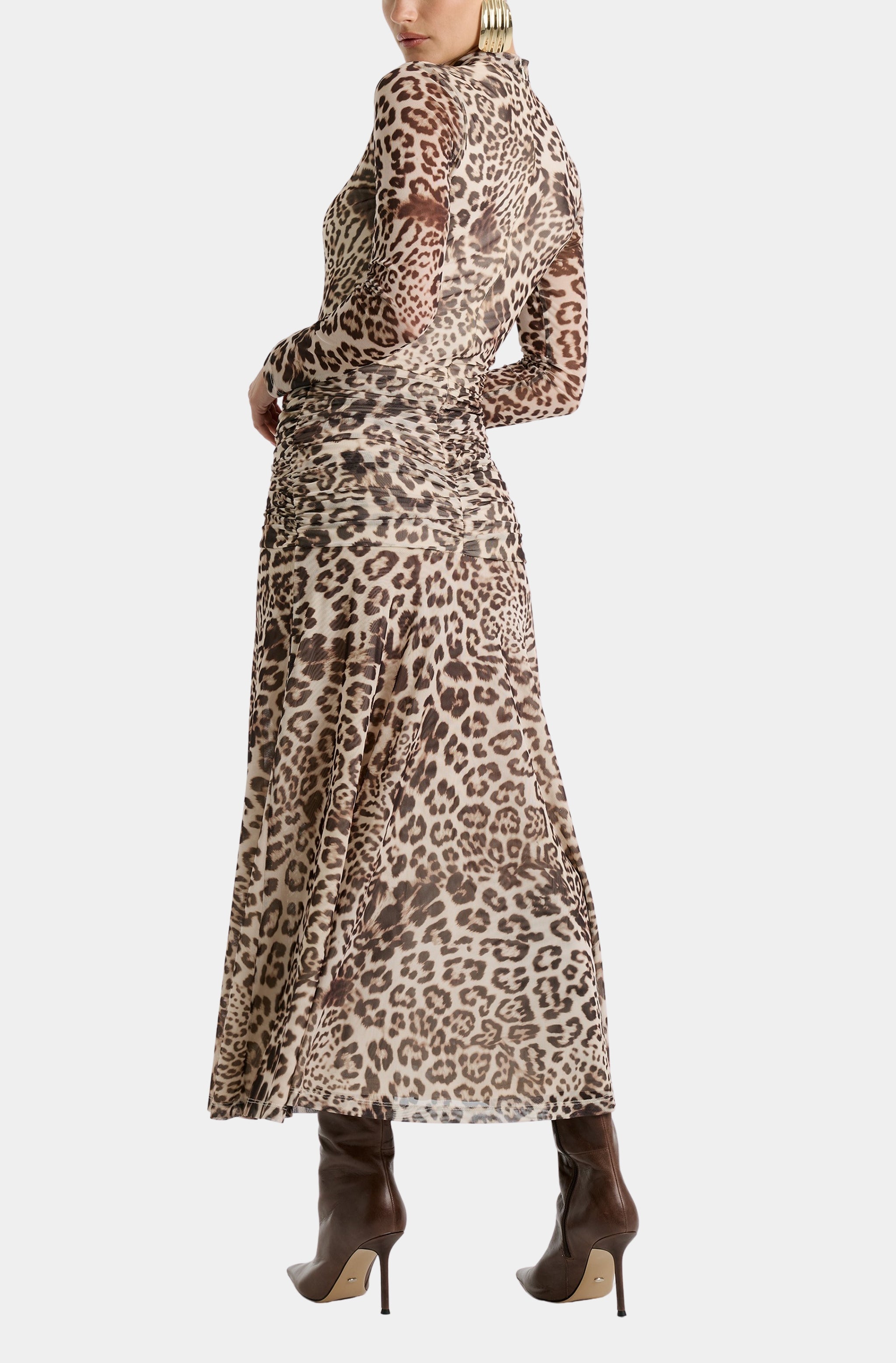 Lea Printed Mesh Dress
