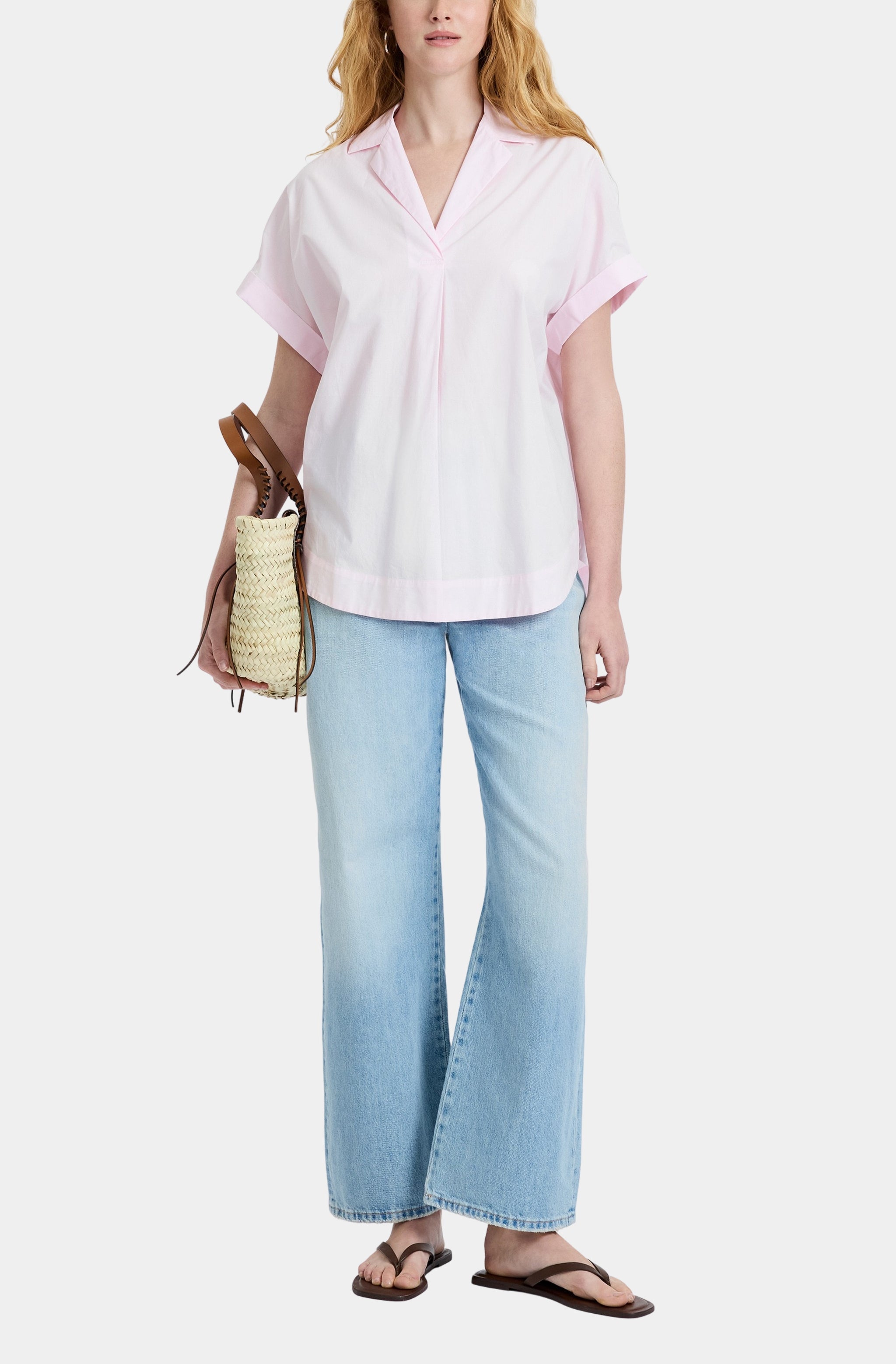 Poplin Collar Pullover