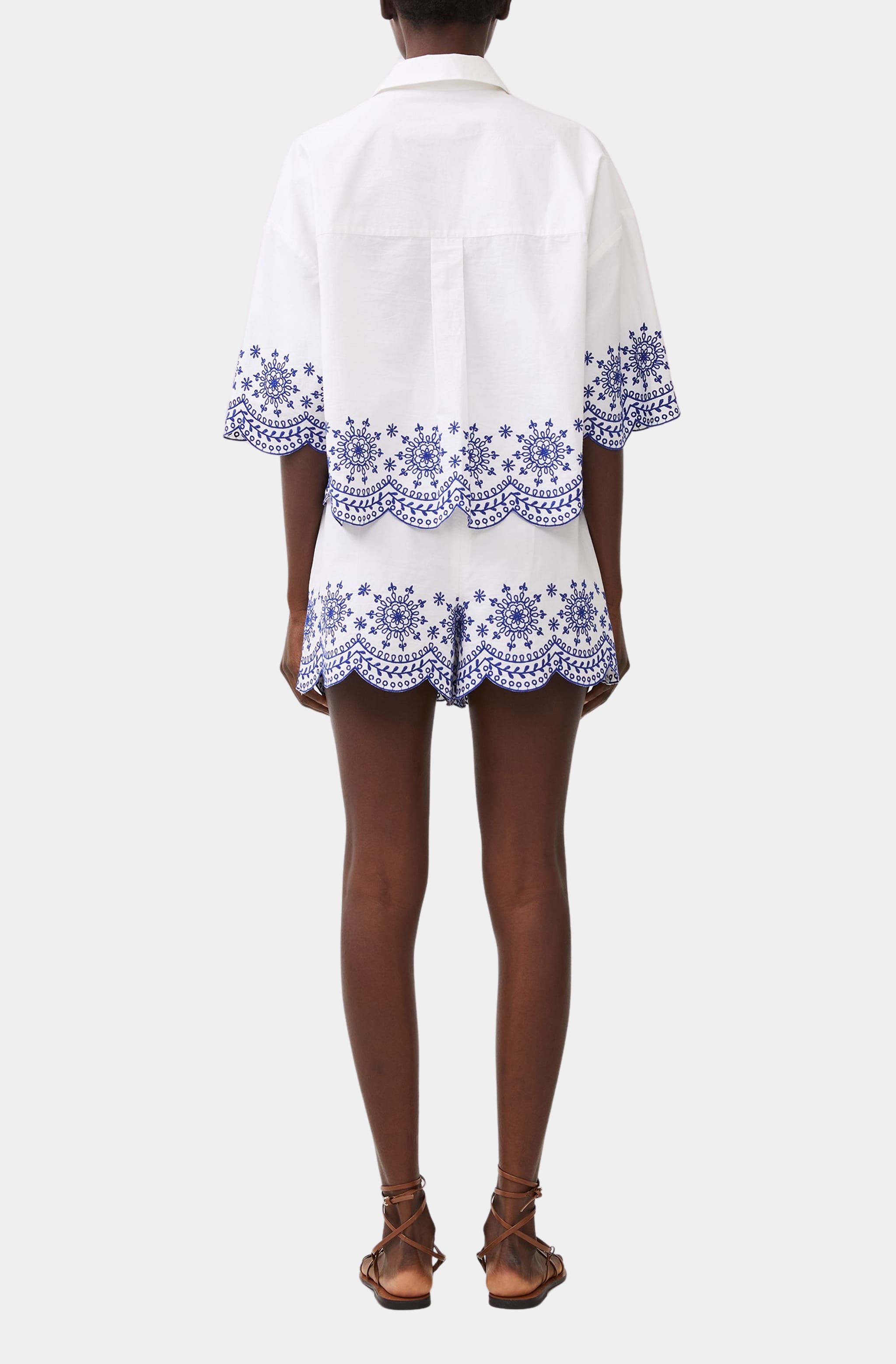 Alissa Cotton Embroidered Shorts