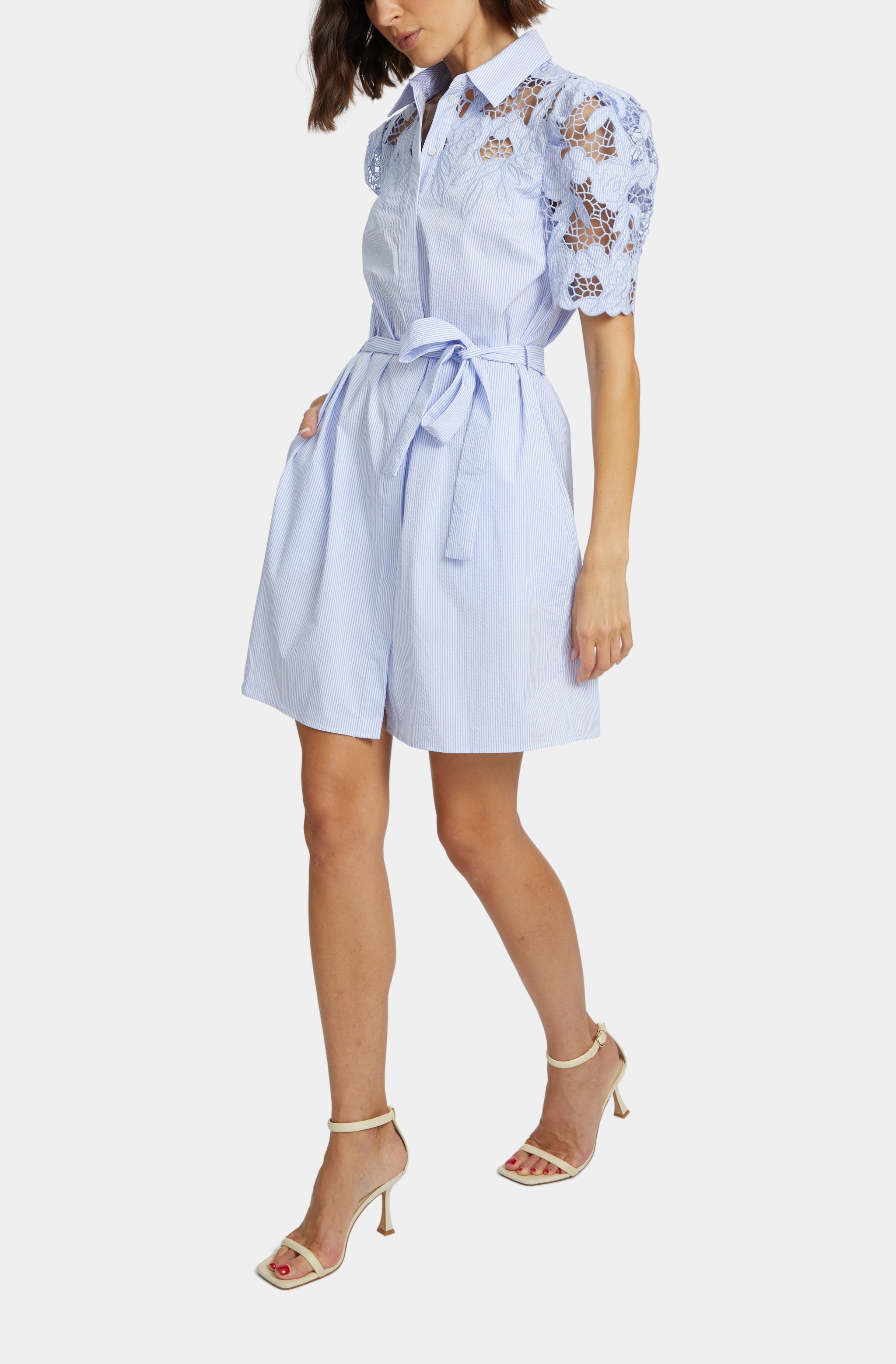 Clarette Blue Micro Stripe Dress