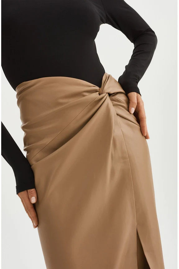 Eileen Faux Leather Maxi Skirt
