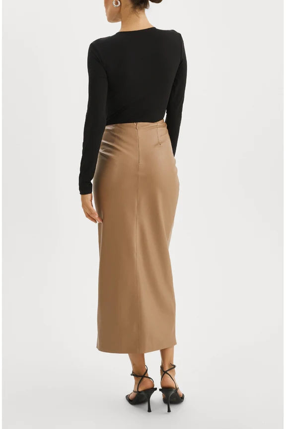 Eileen Faux Leather Maxi Skirt