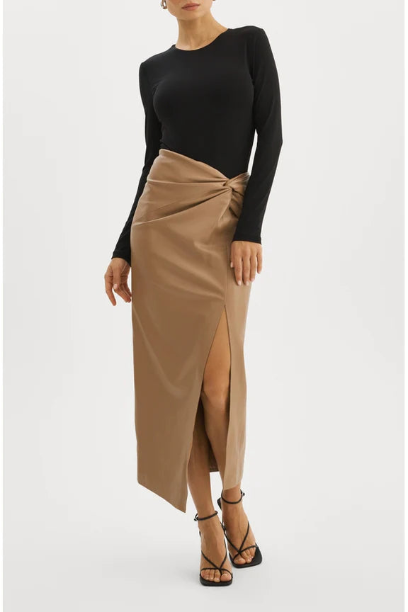 Eileen Faux Leather Maxi Skirt