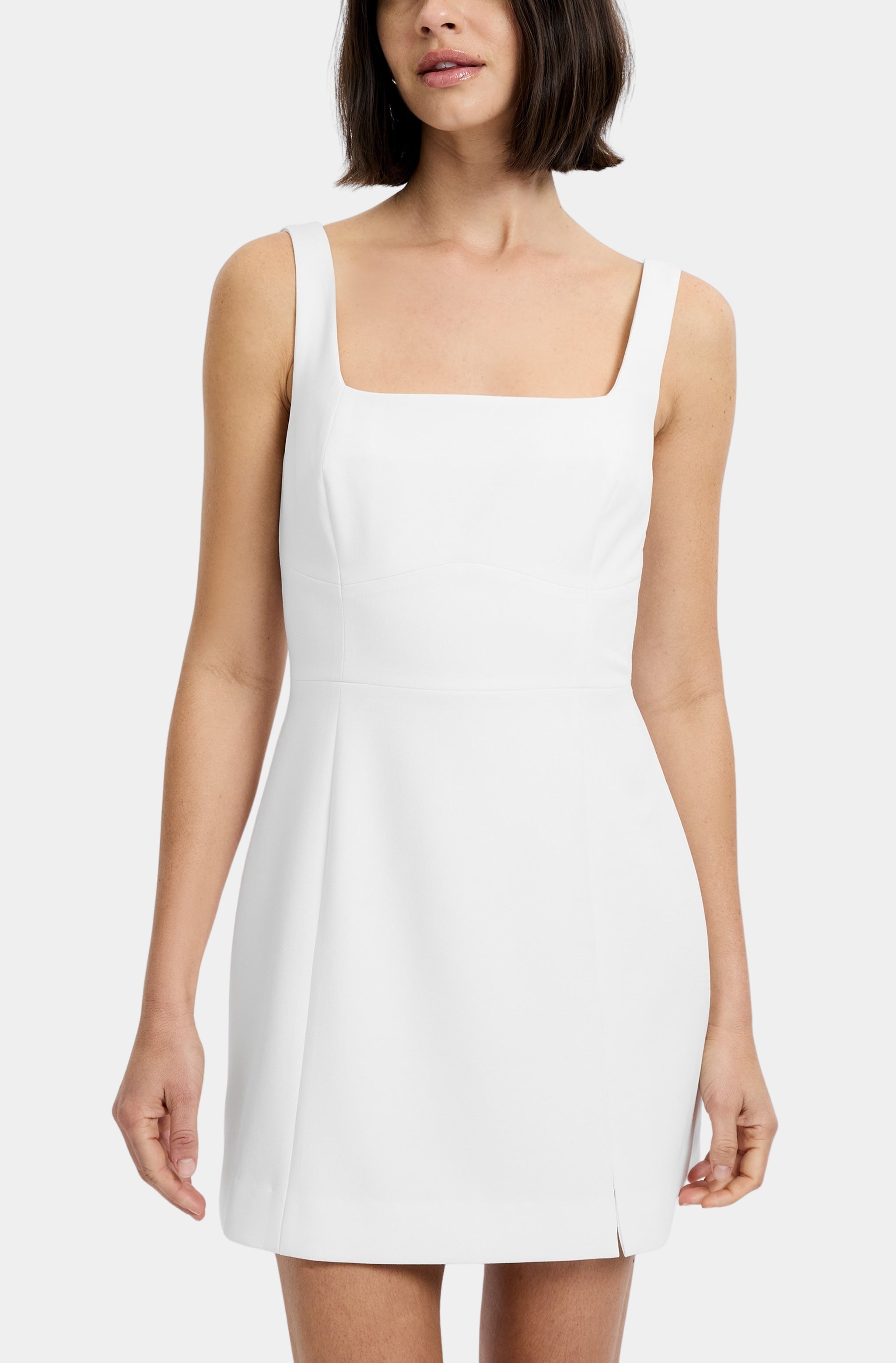 Azra Twill Slit Mini Dress