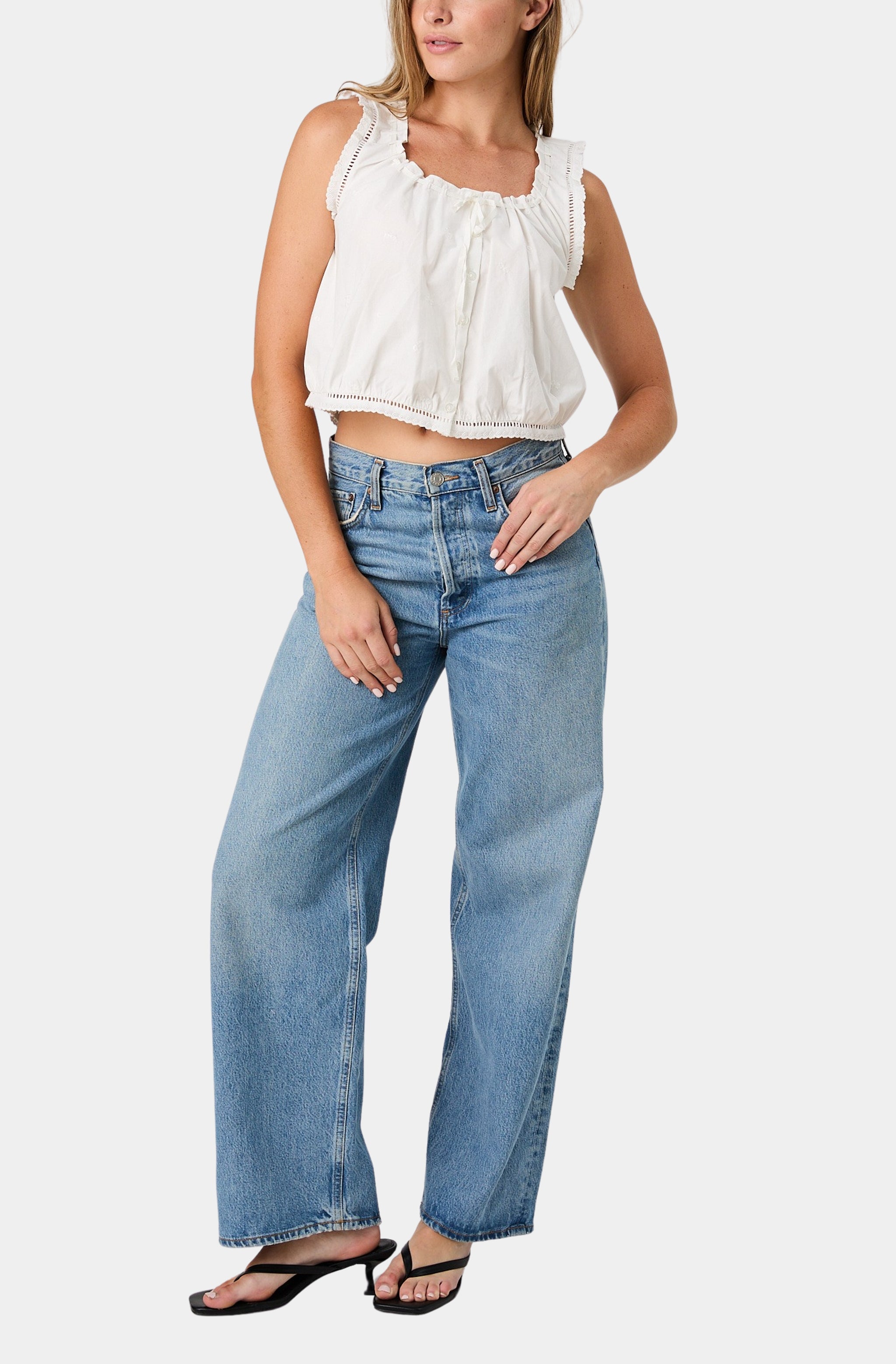 Alissa Cotton Sleeveless Top