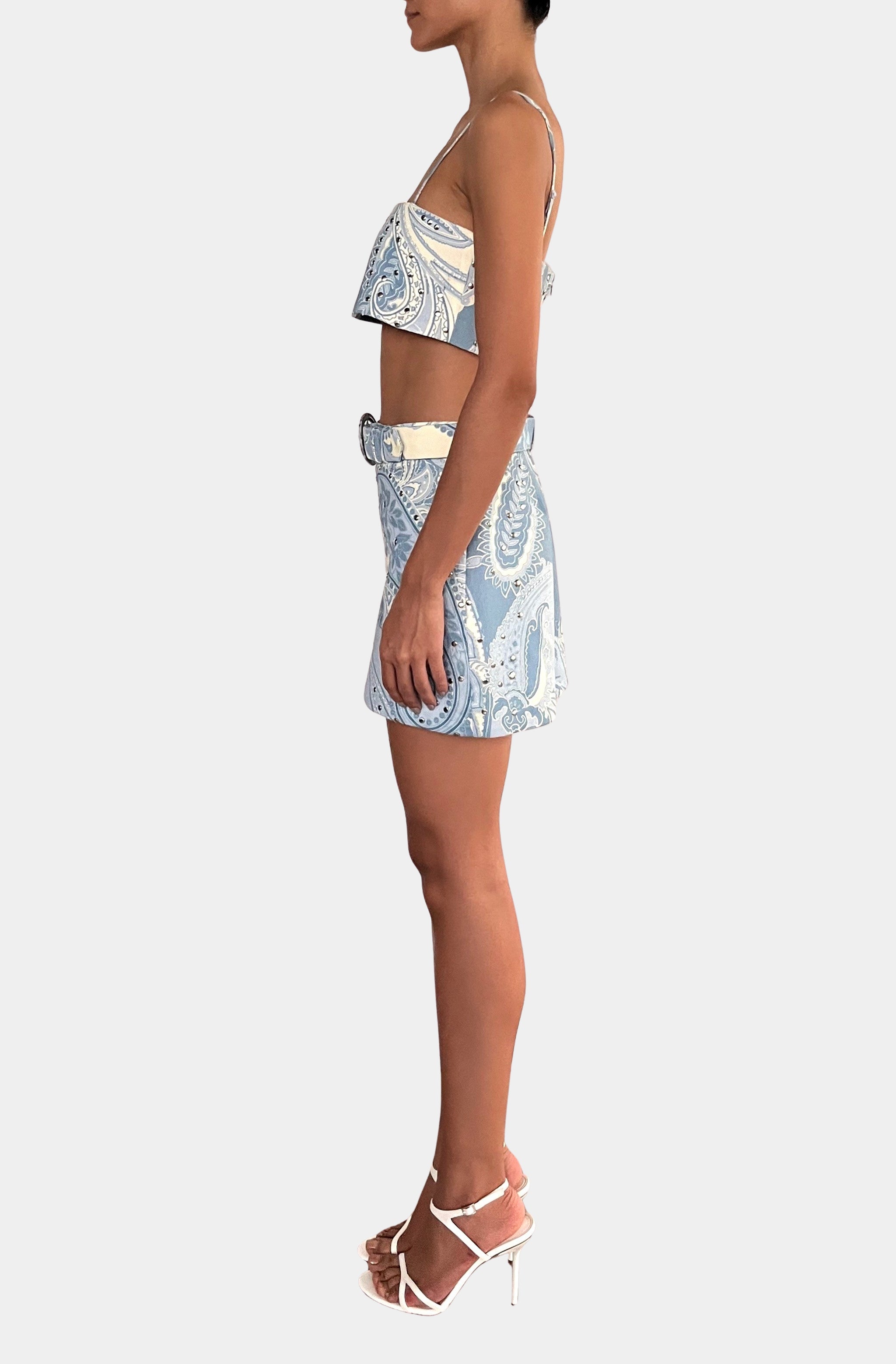 Mini Skirt With Buckle Belt