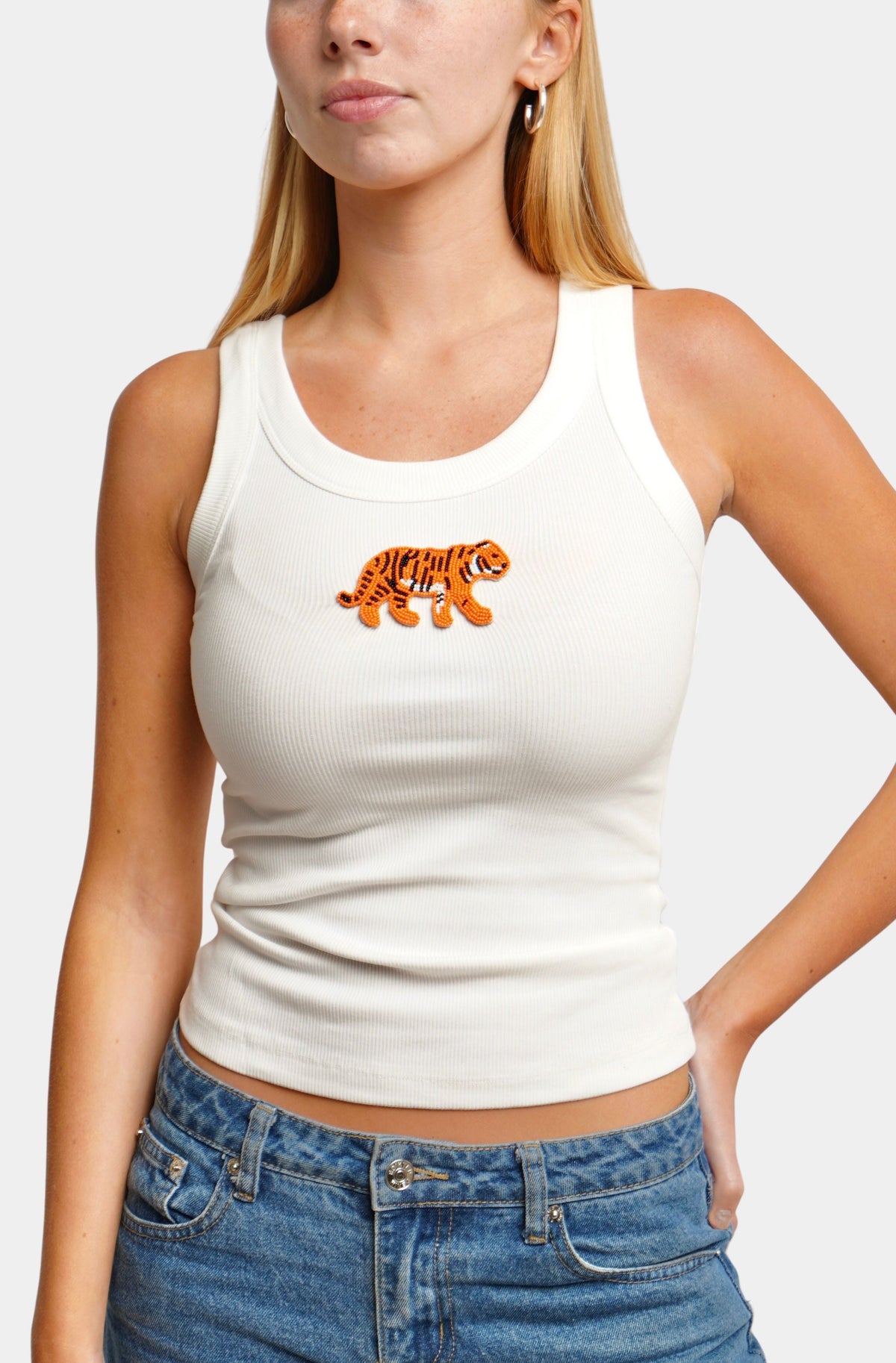 Beaded Tank - Tiger