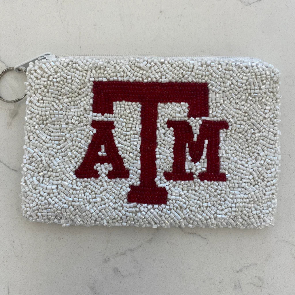 Beaded Game Day Coin Purse