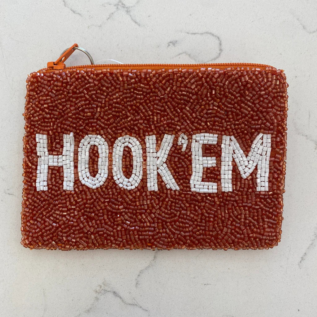 Beaded Game Day Coin Purse
