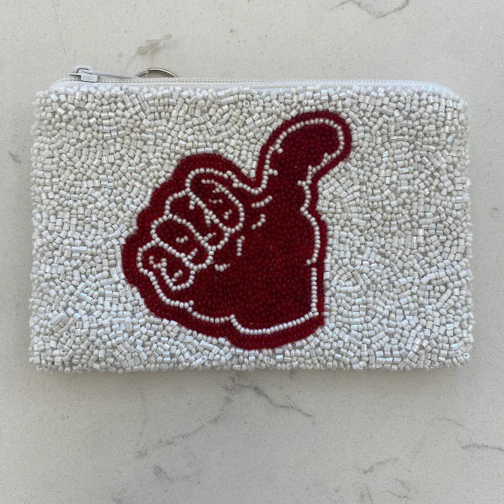 Beaded Game Day Coin Purse
