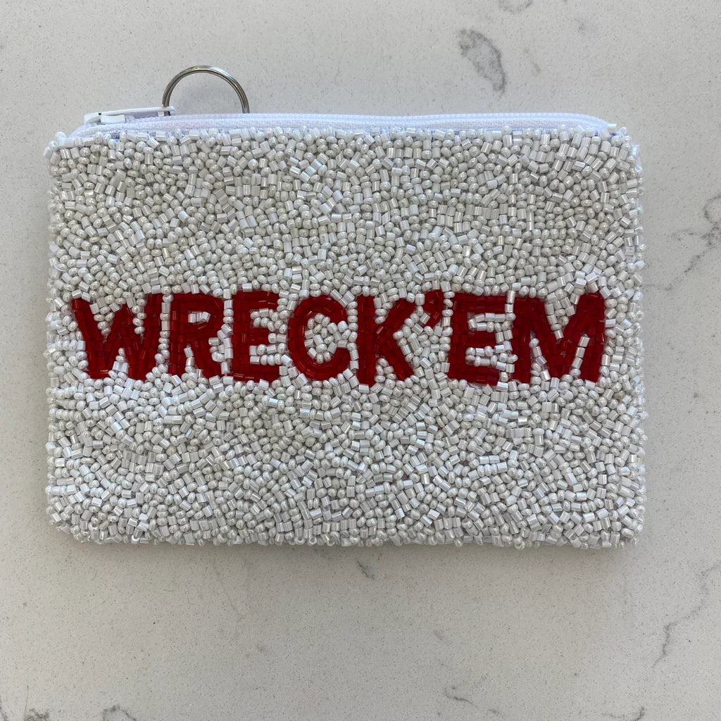 Beaded Game Day Coin Purse