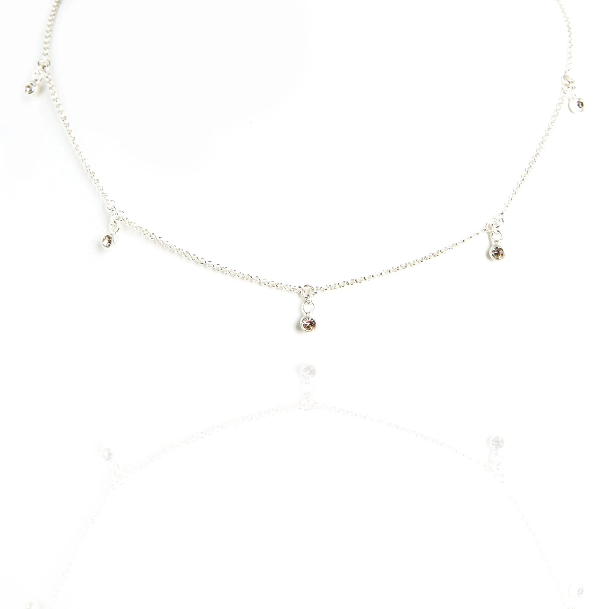 5 Crystal Drop Necklace