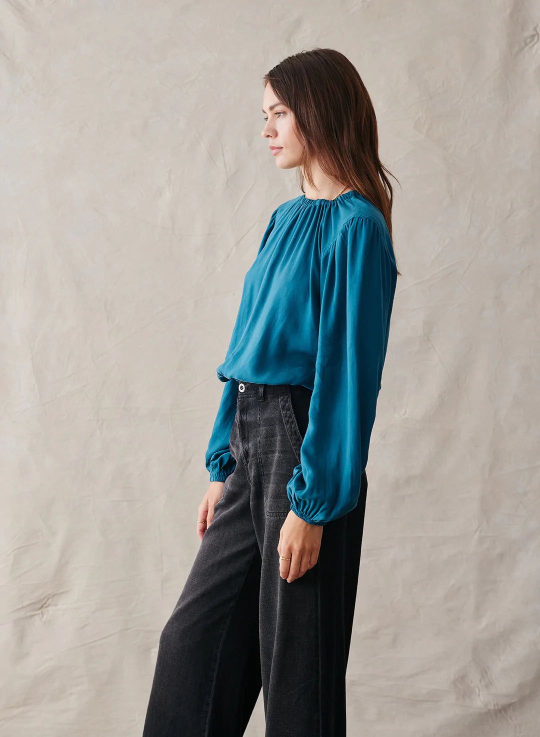 Cassia Elastic Shirred Top