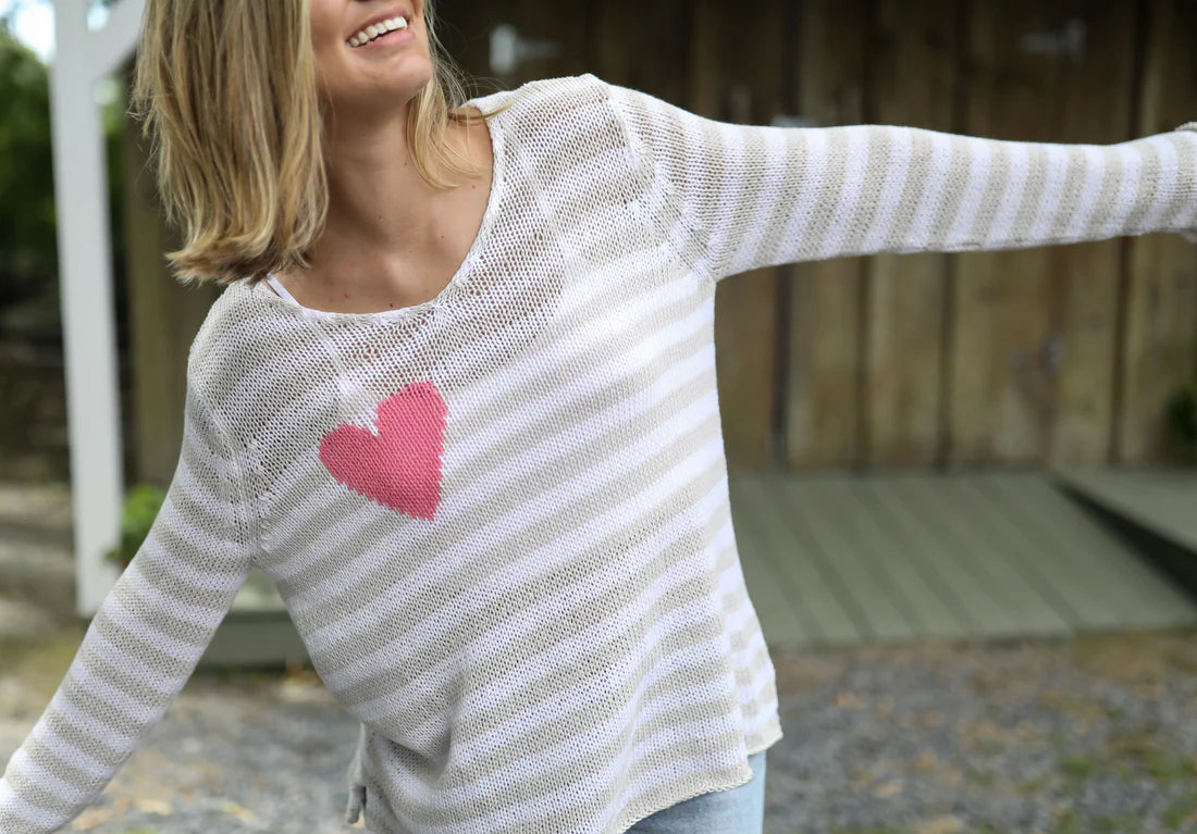 Eloise Heart V-Neck Sweater