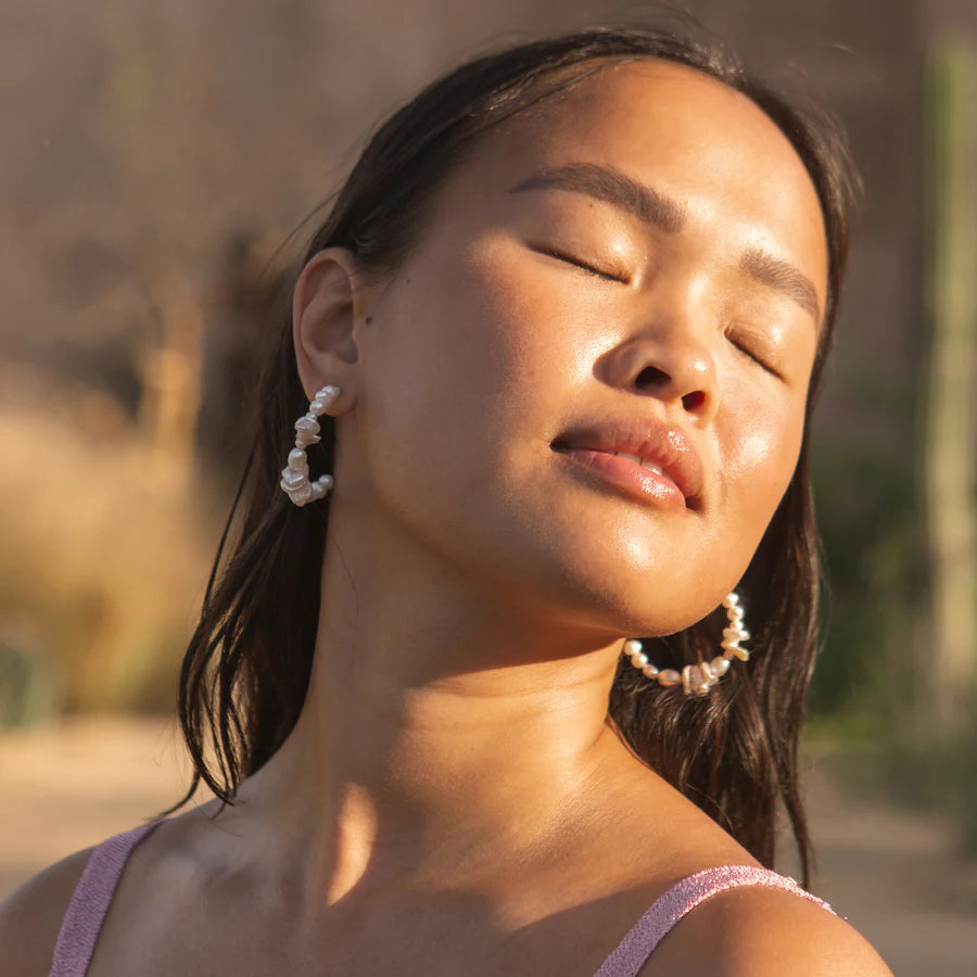 Gemma Pearl Hoops