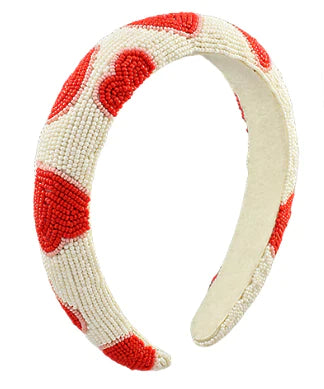 Heart Beaded Handband