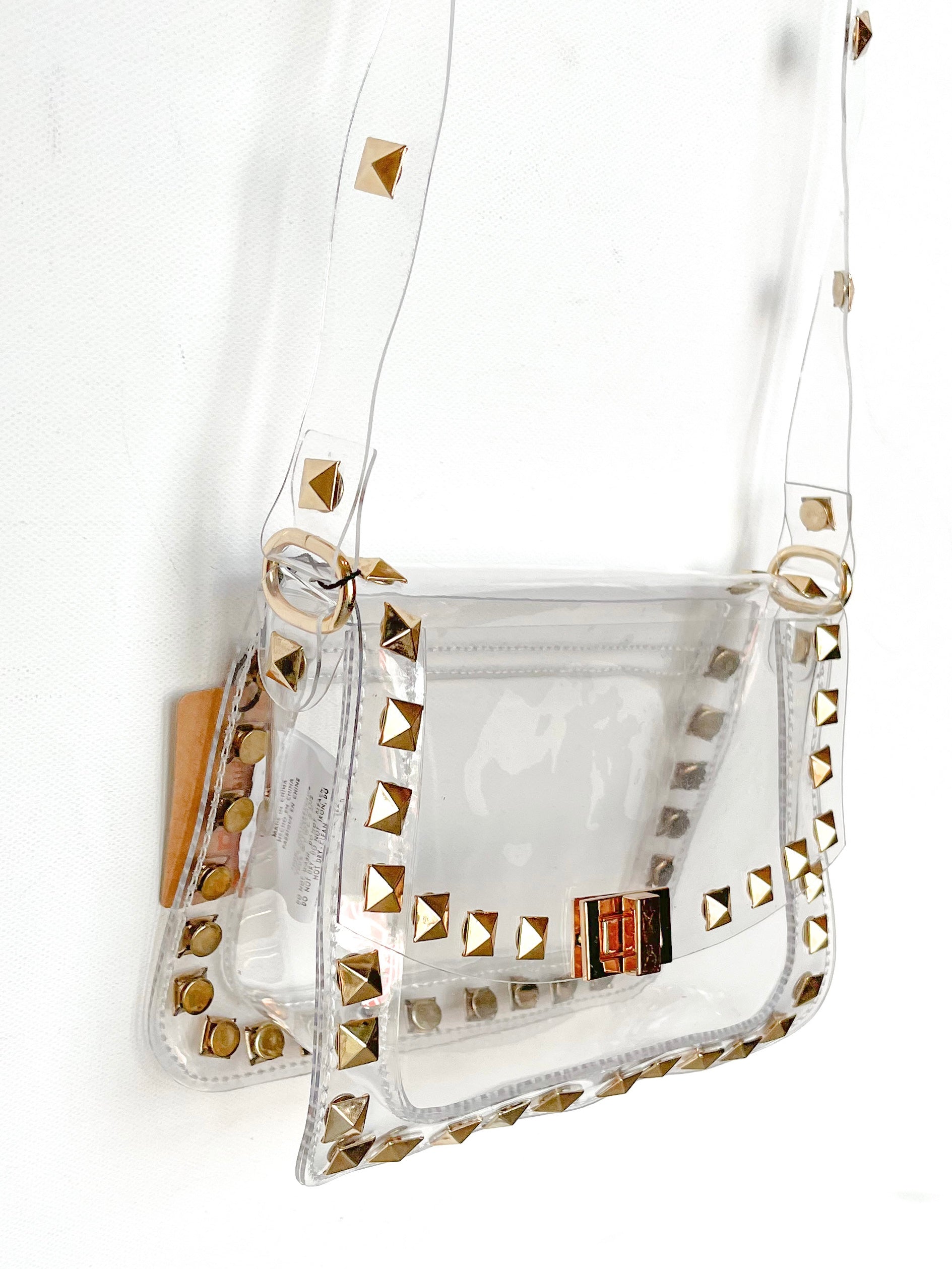 Clear Studded Game Day Bag