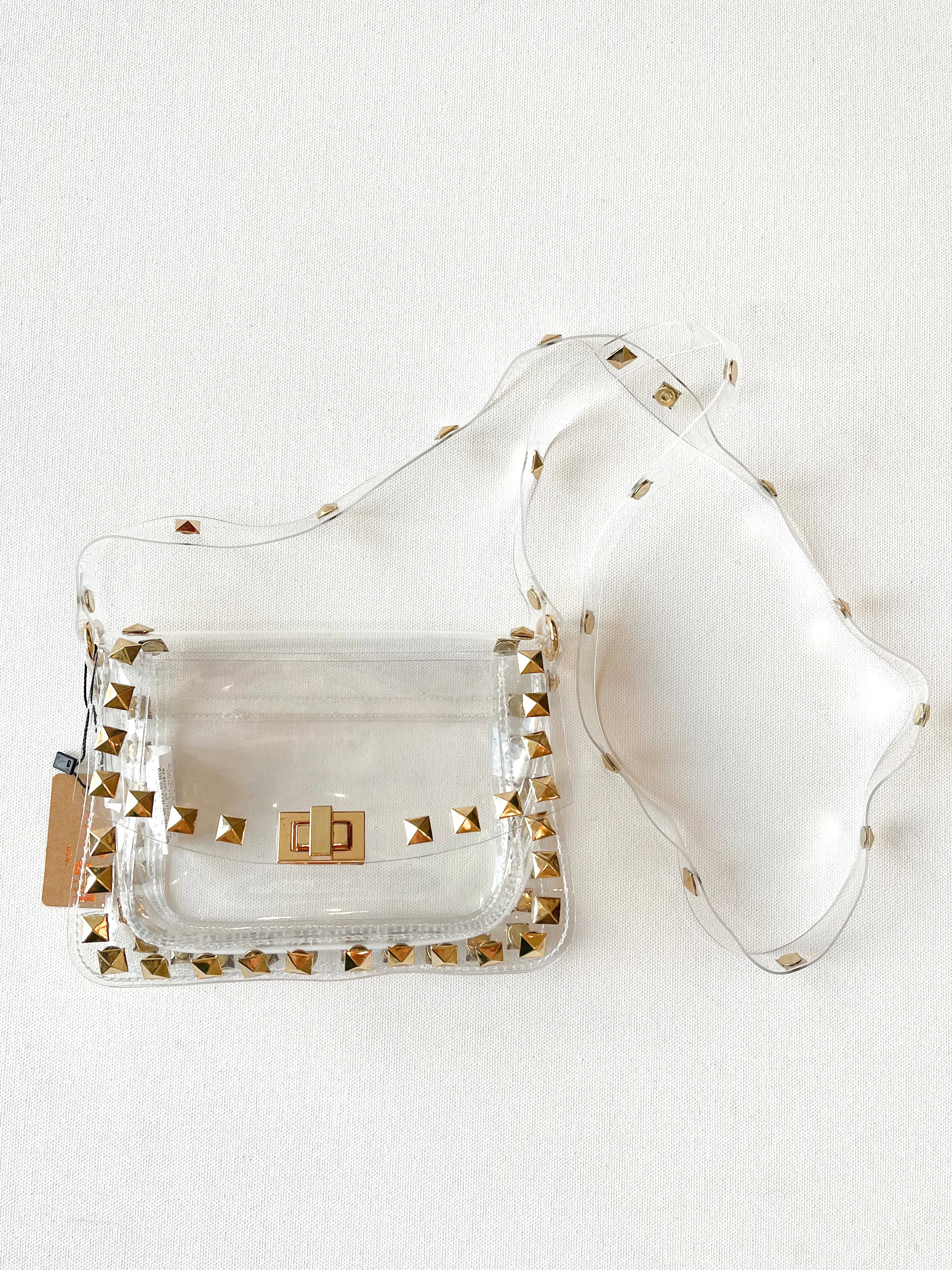 Clear Studded Game Day Bag